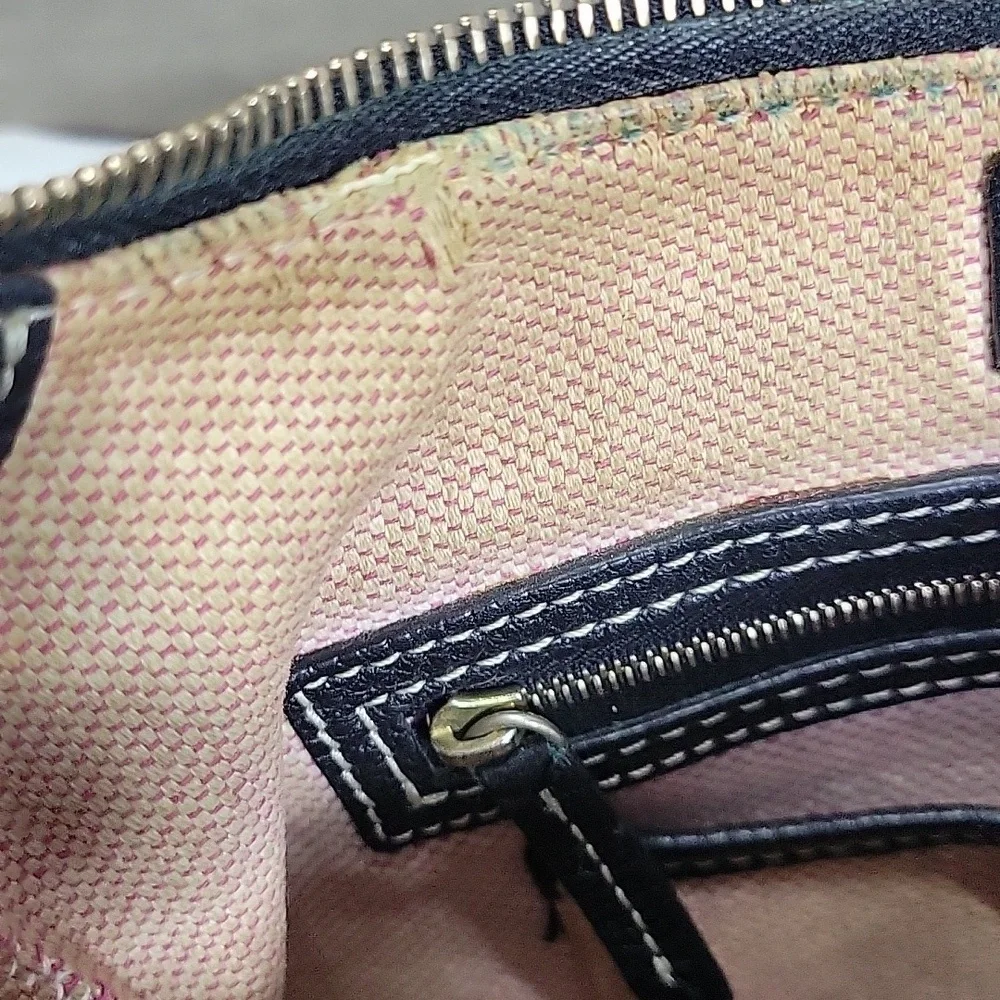 Dooney & Bourke Black Pebble Leather Shoulder Bag